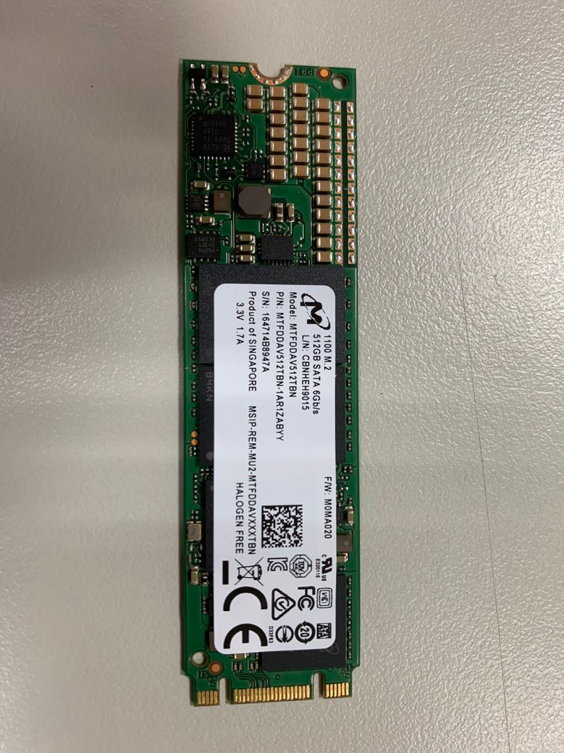 MICRON 1100 512GB MTFDDAV512TBN M.2 SATA NGFF SSD