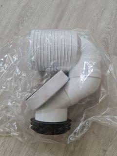 Adjustable P to S trap pan collar elbow converter for toilet bowl