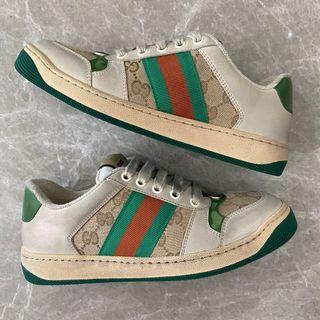 [All sizes] Gucci Screener Sneakers "GG Canvas/White Leather"