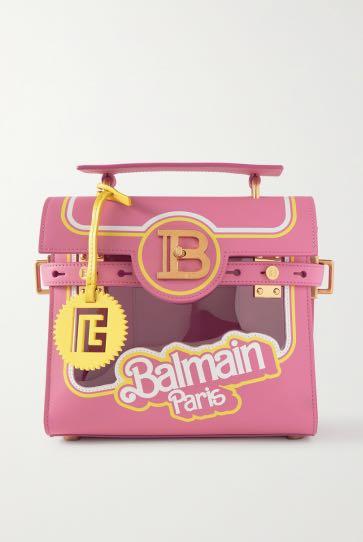 Balmain x Barbie Pink x Yellow Leather Mini Chain Crossbody Flap