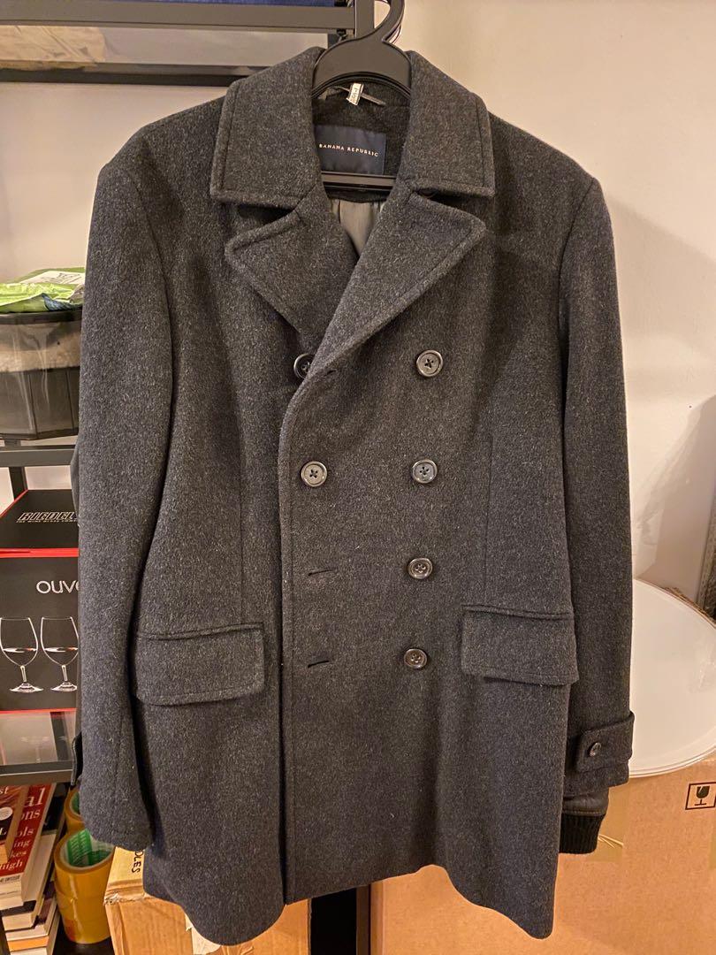 banana republic peacoat mens