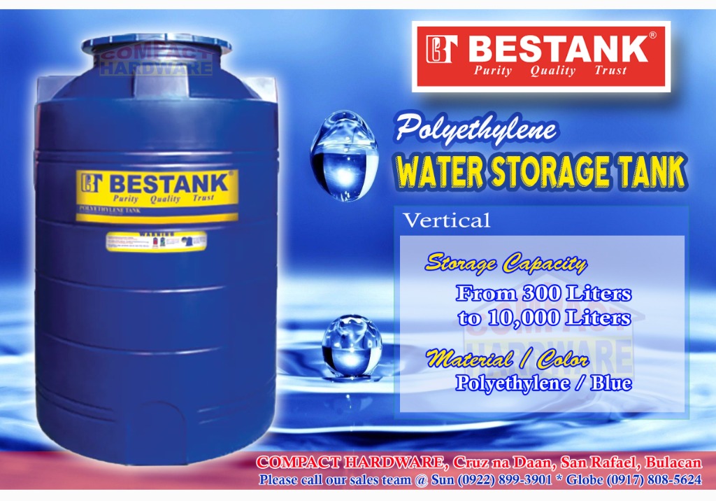 BESTANK POLYETHYLEN WATER STORAGE TANKS, Commercial & Industrial