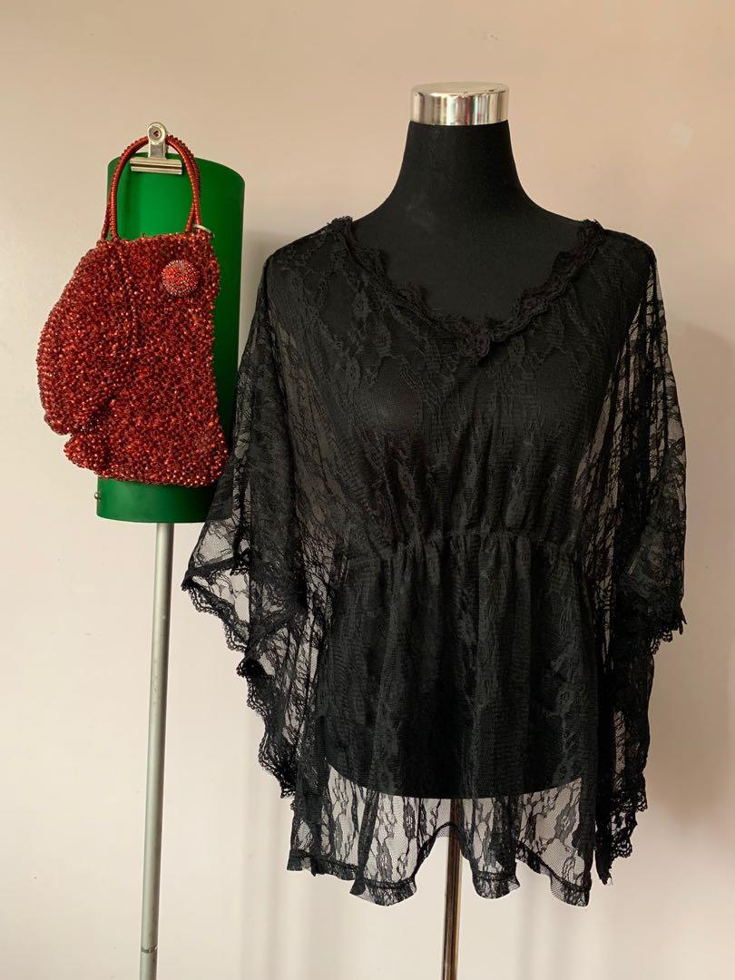 lace batwing top