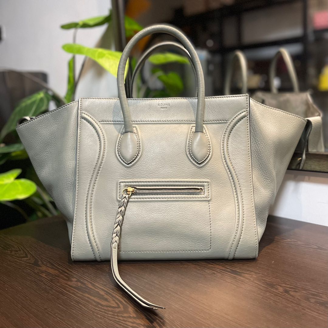 Celine Trio small grey, Luxury, Bags & Wallets on Carousell