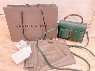 charles&keith 小ck 墨綠色 近全新