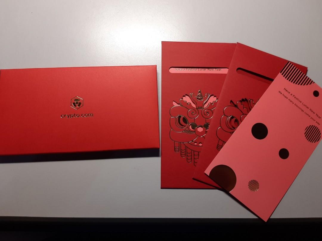 crypto.com Red Packets (Category: Craft Supplies & Tools) located in Singapore. Submitted by awesomeplayingcards (Listing ID 1137435521, Image 1). Description: 10 pieces per pack. $8 for 1 pack $15 for 2.