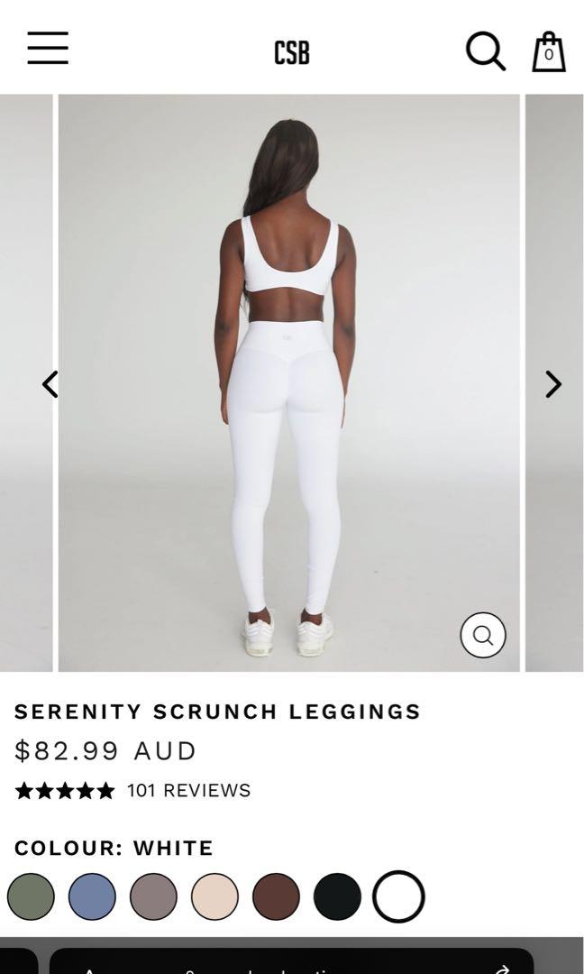 Serenity Scrunch Leggings | White