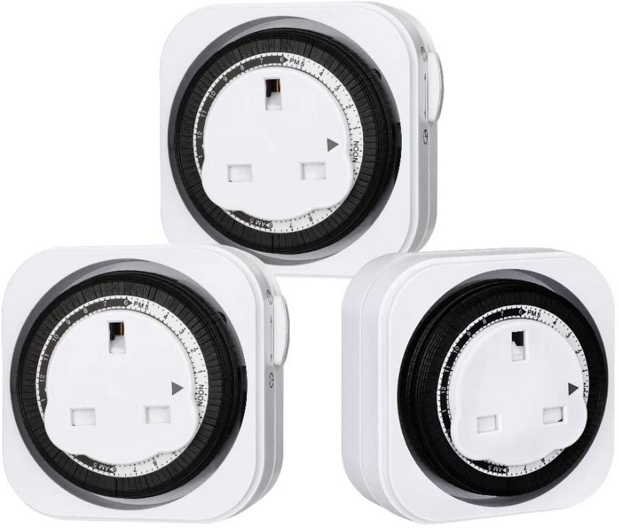 Dewenwils Mechanical Indoor Timer Socket Switch,24 Hour Programmable ...