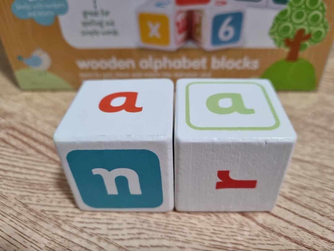 Elc wooden top alphabet blocks