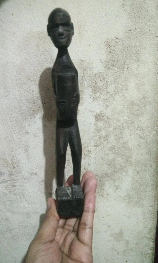 Ethnic wood carvings (Ifugao hunter, Palawan's coffin boat, Ifugao