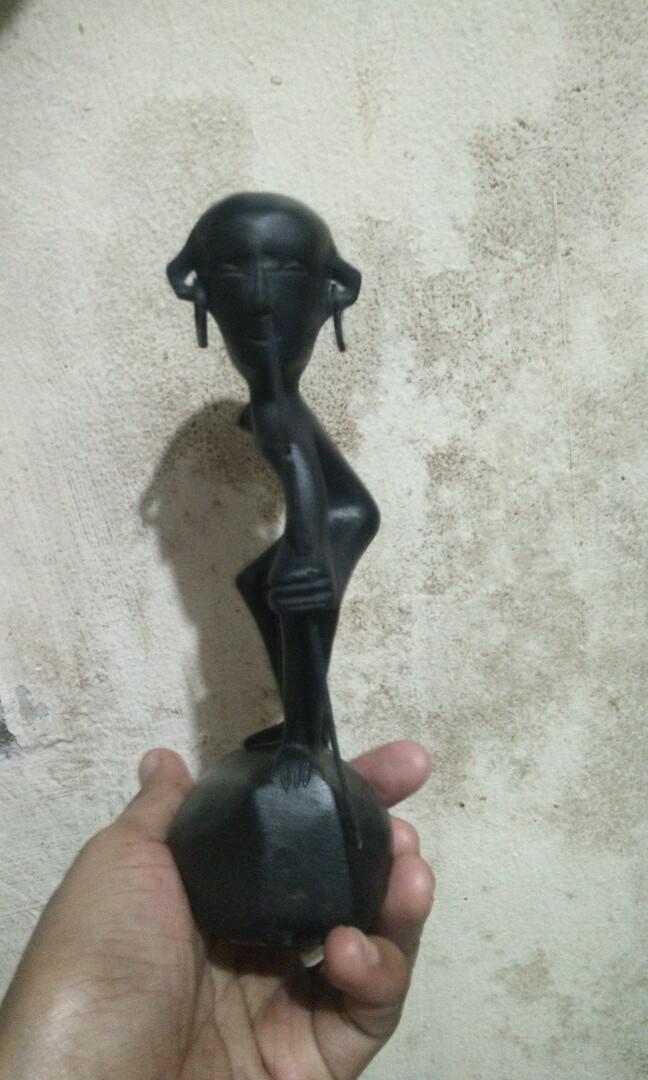 Ethnic wood carvings (Ifugao hunter, Palawan's coffin boat, Ifugao