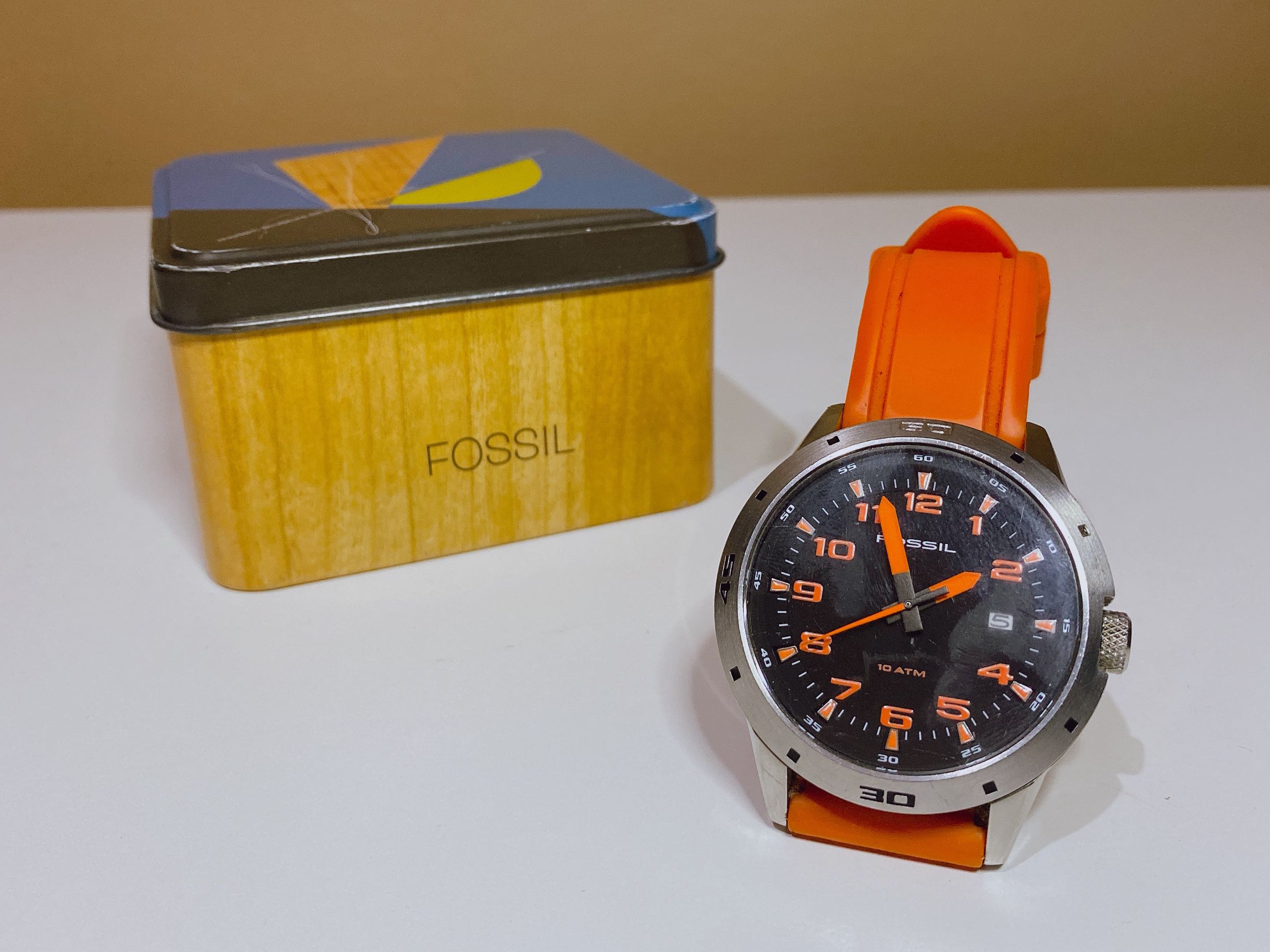 Fossil 10 cheap atm orange
