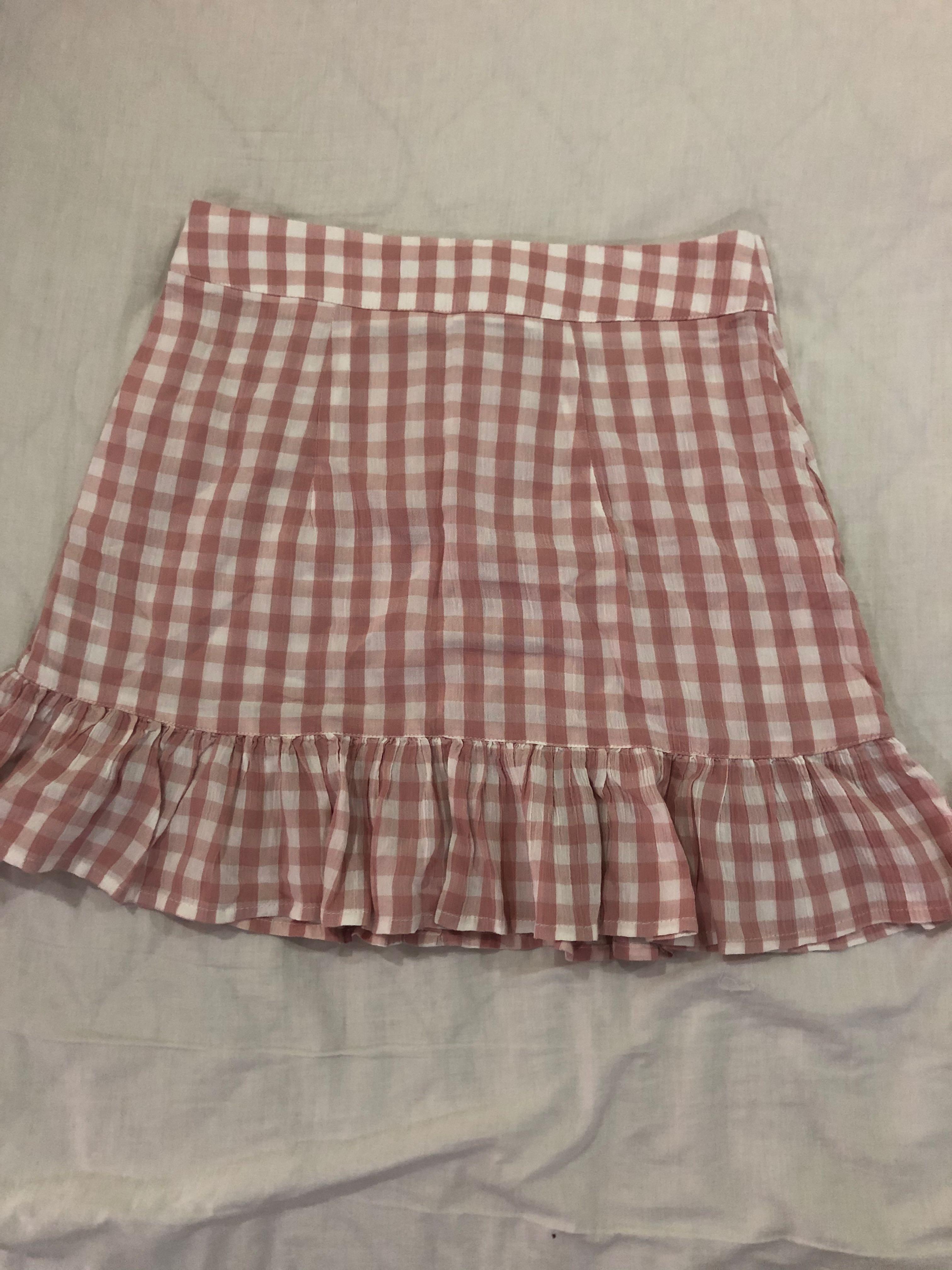 Ghanda white online denim skirt