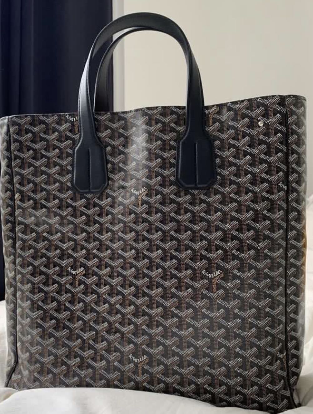 Goyard Voltaire Tote Bag (Black), Luxury, Bags & Wallets on Carousell