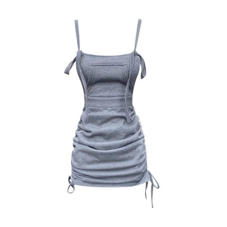 Overall top skirt grey