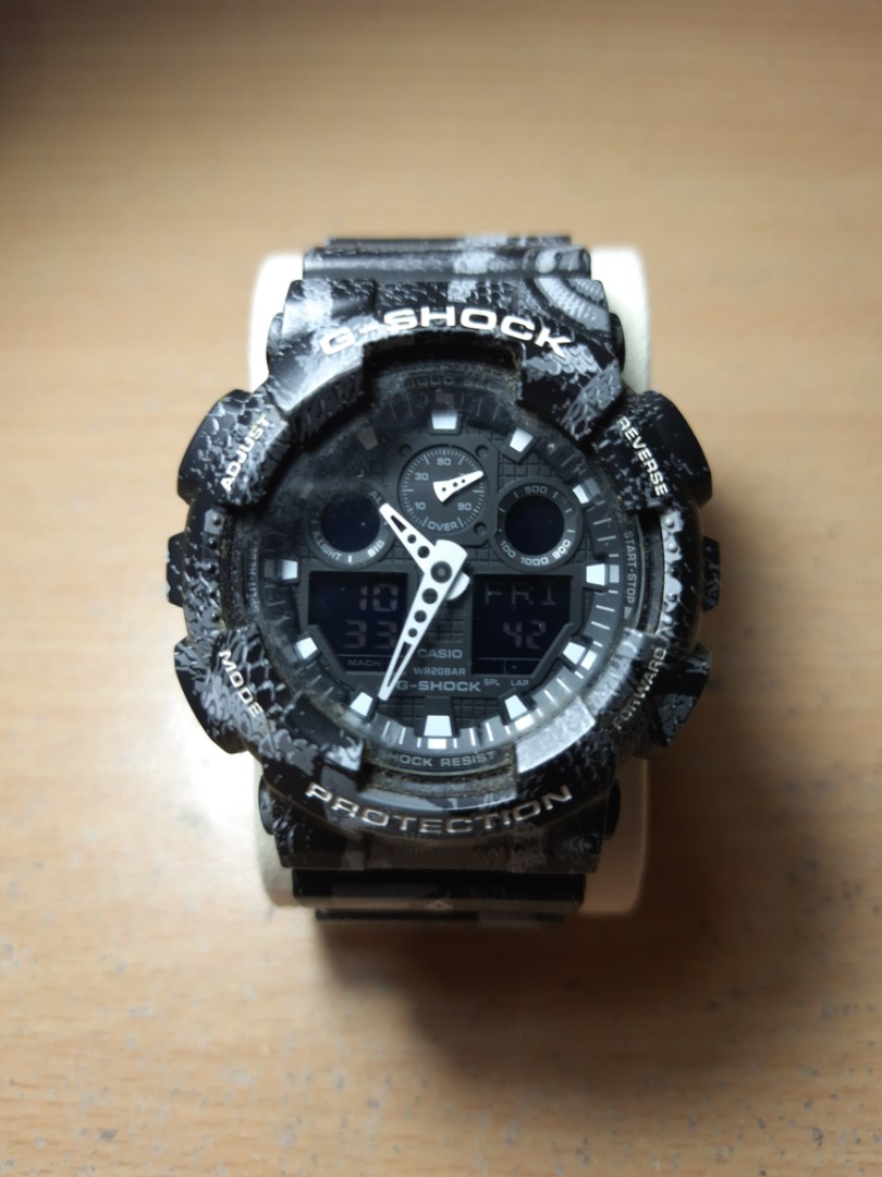GSHOCK MARCELO BURLON LIMITED EDITION GA 100 MRB, Fesyen Pria, Jam Tangan  di Carousell