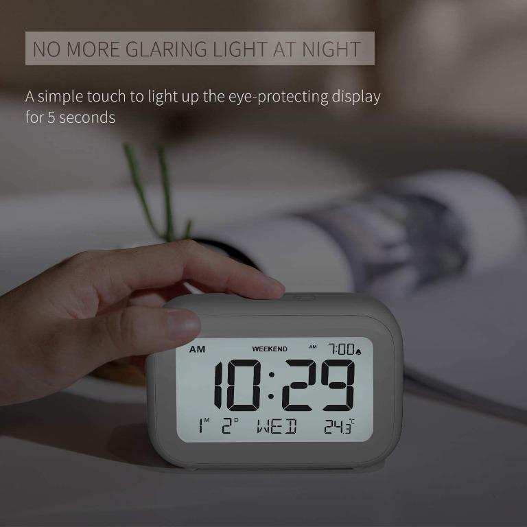 HAPTIME Digital Alarm Clock for Bedroom Travel Office Modern