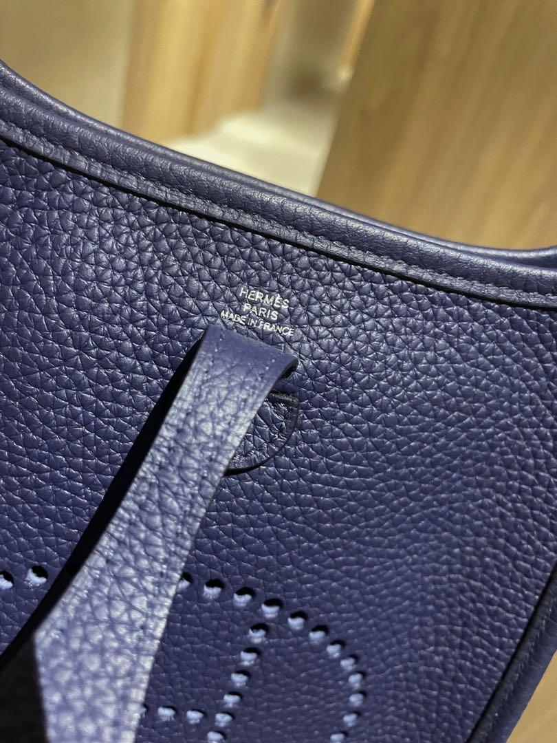 Hermes Evelyne Mini in Bleu encre