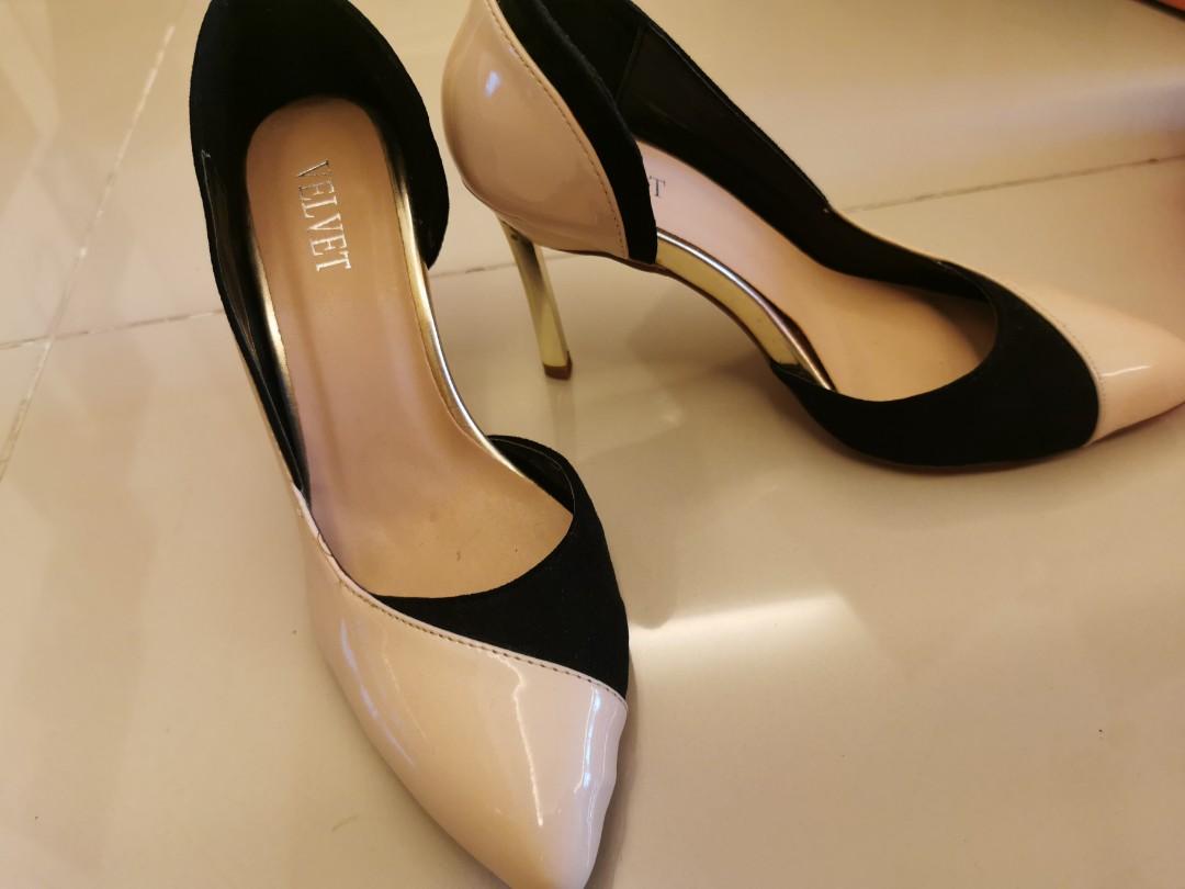 high heels women shoes nude black 