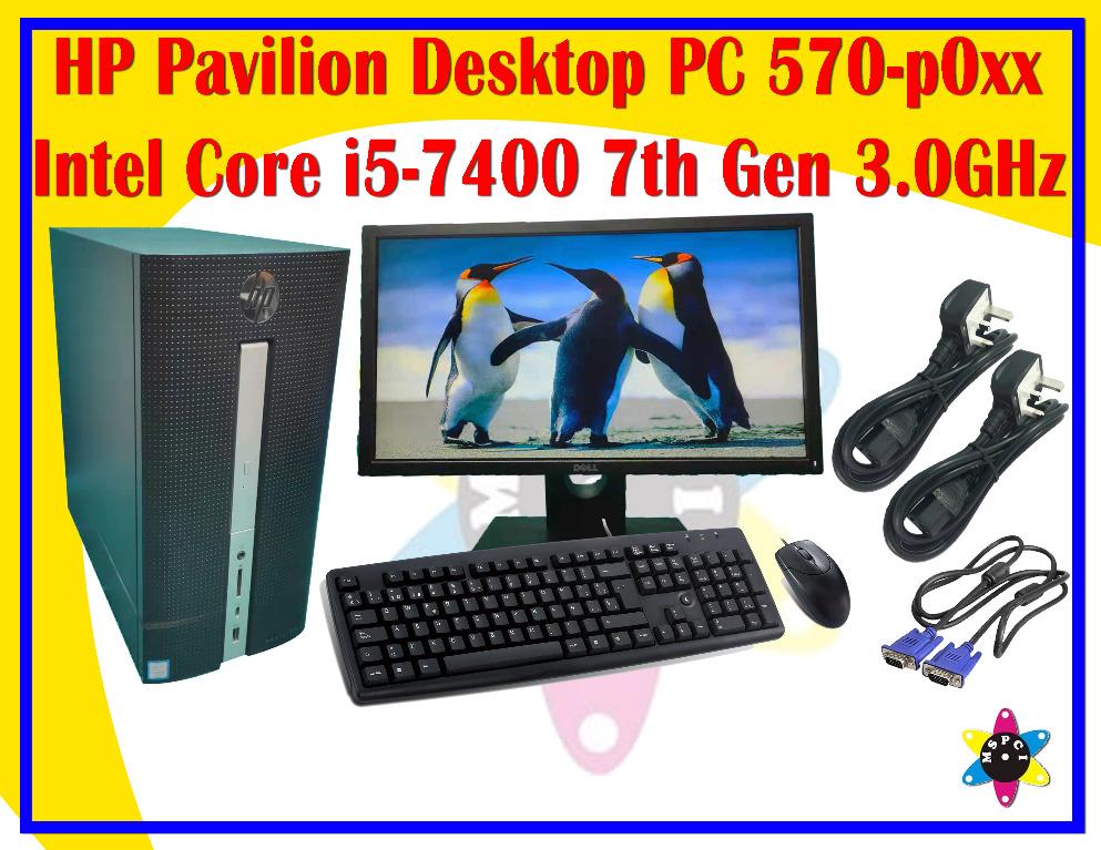 HP Pavilion Desktop PC 570p0xx Desktop Core i5 7400 7th Gen 3.0GHz 4GB