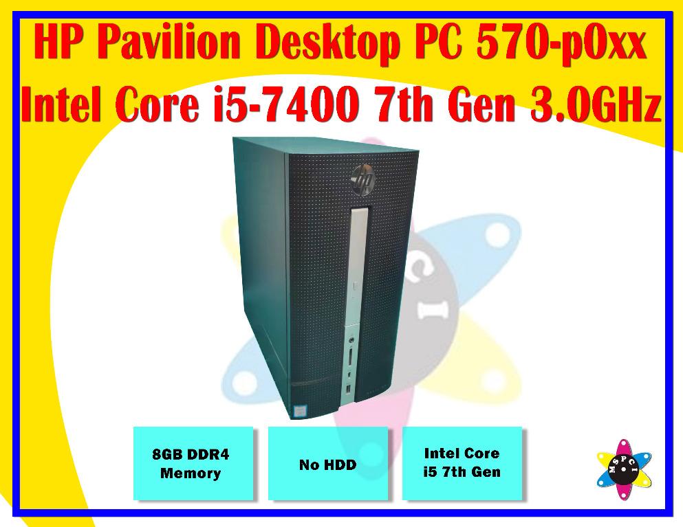 HP Pavilion Desktop PC 570p0xx Desktop Core i5 7400 7th Gen 3.0GHz 4GB