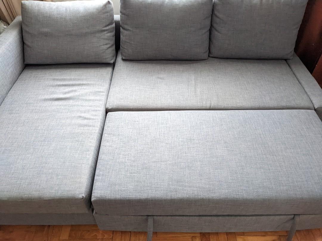 FRIHETEN corner sofa-bed with storage, Bomstad white - IKEA