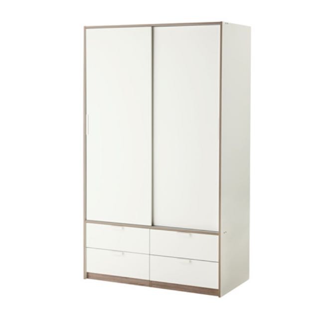 Ikea Trysil 4 Draw Sliding Door, Ikea 2 Door Wardrobe With Shelves