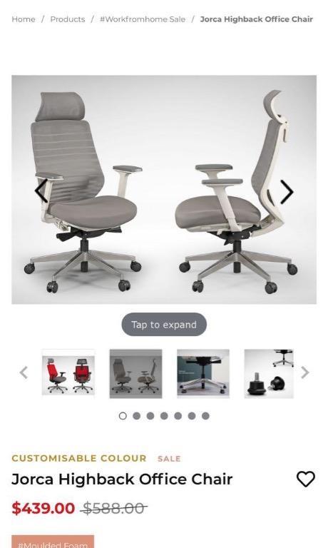 Jorca Highback Ergonomic Chair Furniture Home Living Furniture