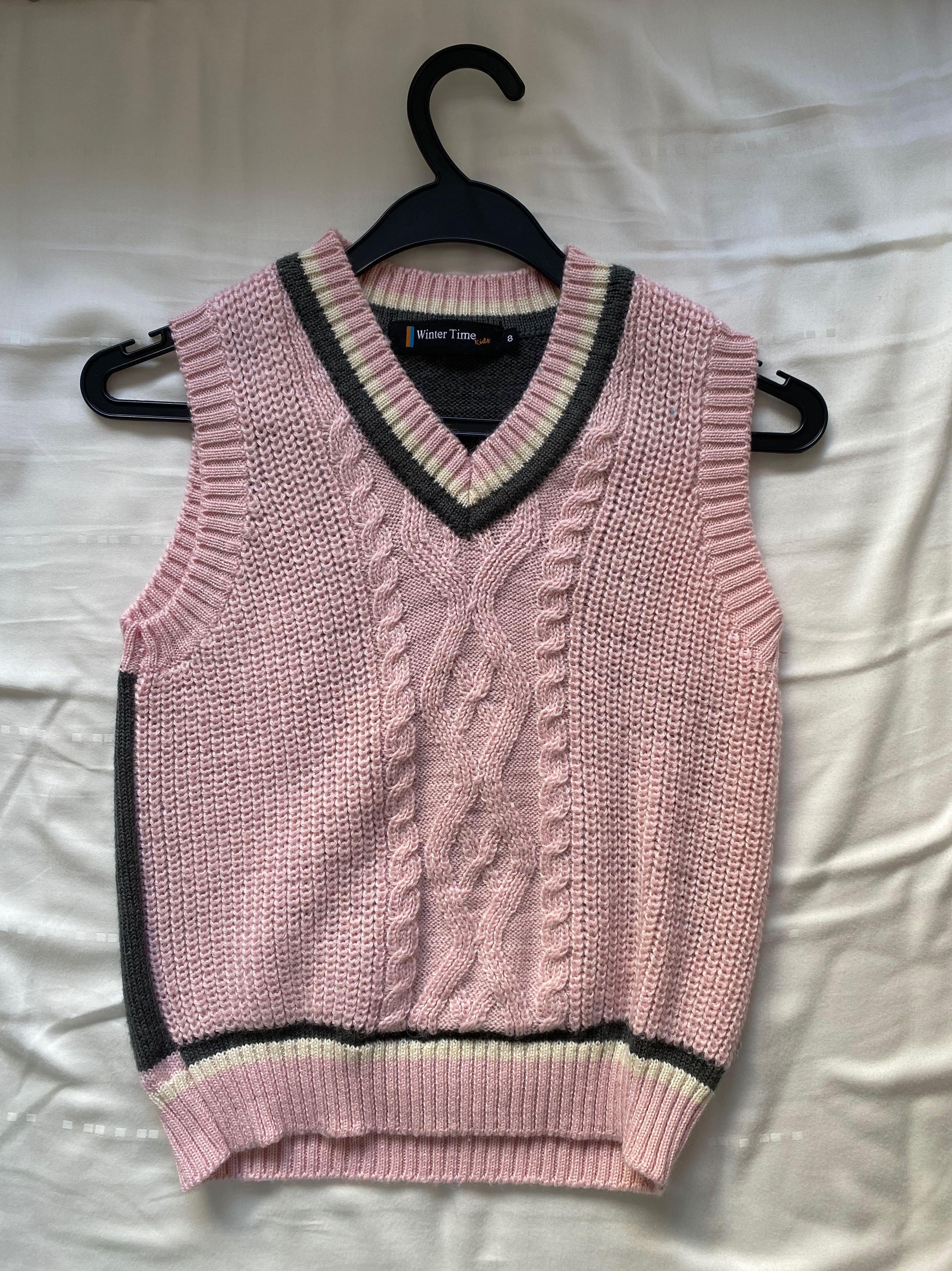 pink sweater vest