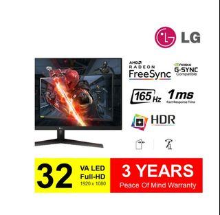LG 32GN500-B Gaming Monitor with 165Hz Refresh Rate/FHD (1920 x 1080) with HDR10 / 1ms Response Time and Compatible with NVIDIA G-SYNC and AMD FreeSync Premium 32
