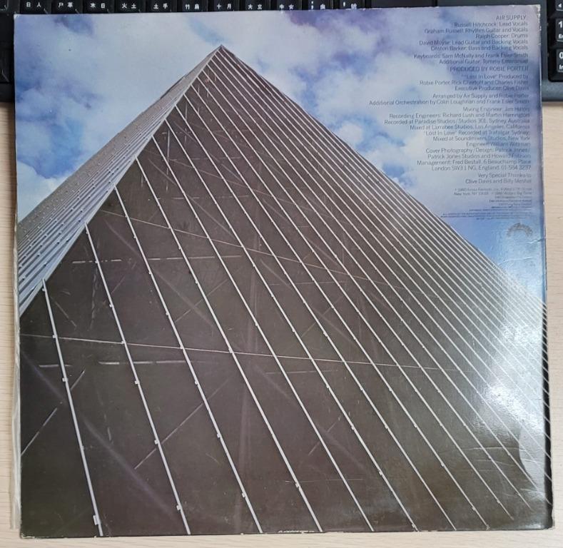 LP 黑膠AIR SUPPLY LOST IN LOVE 1980 無歌詞英文碟, 興趣及遊戲, 音樂