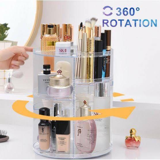 Make up organizer 360 (Category: Storage Boxes & Baskets) located in Meycauayan. Submitted by pausclosett (Listing ID 1137415303, Image 1). Description: 1year old, still good in condition. Rfs: will buy a new organizer.