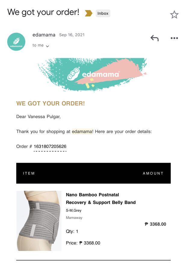 MAMAWAY Nano Bamboo Postnatal Binder, Women's Fashion, Maternity wear