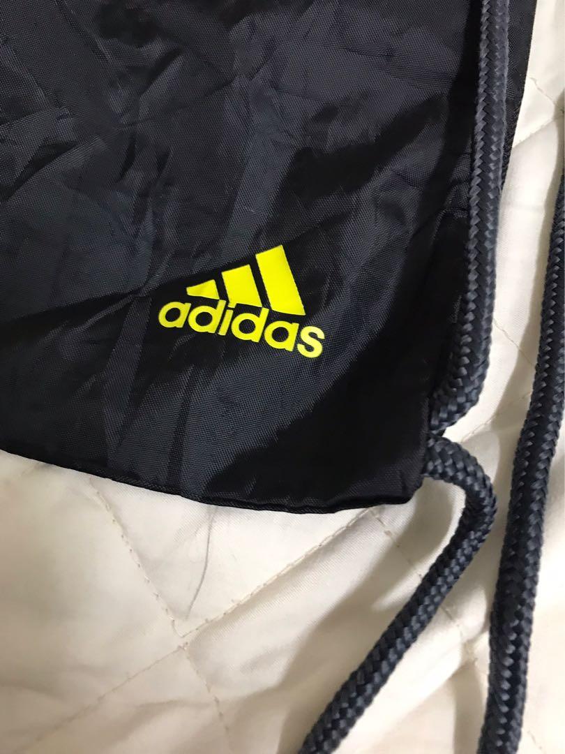 Adidas drawstring online bag gold