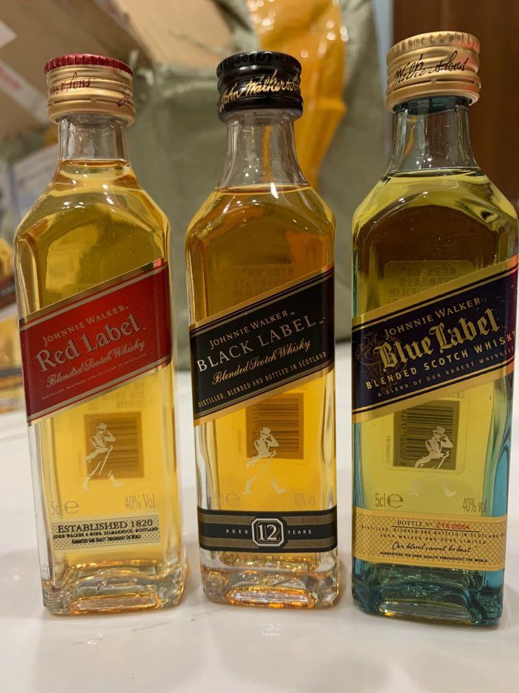 Miniature Bottle 50ml Mini bottle Collection Johnnie Walker ...