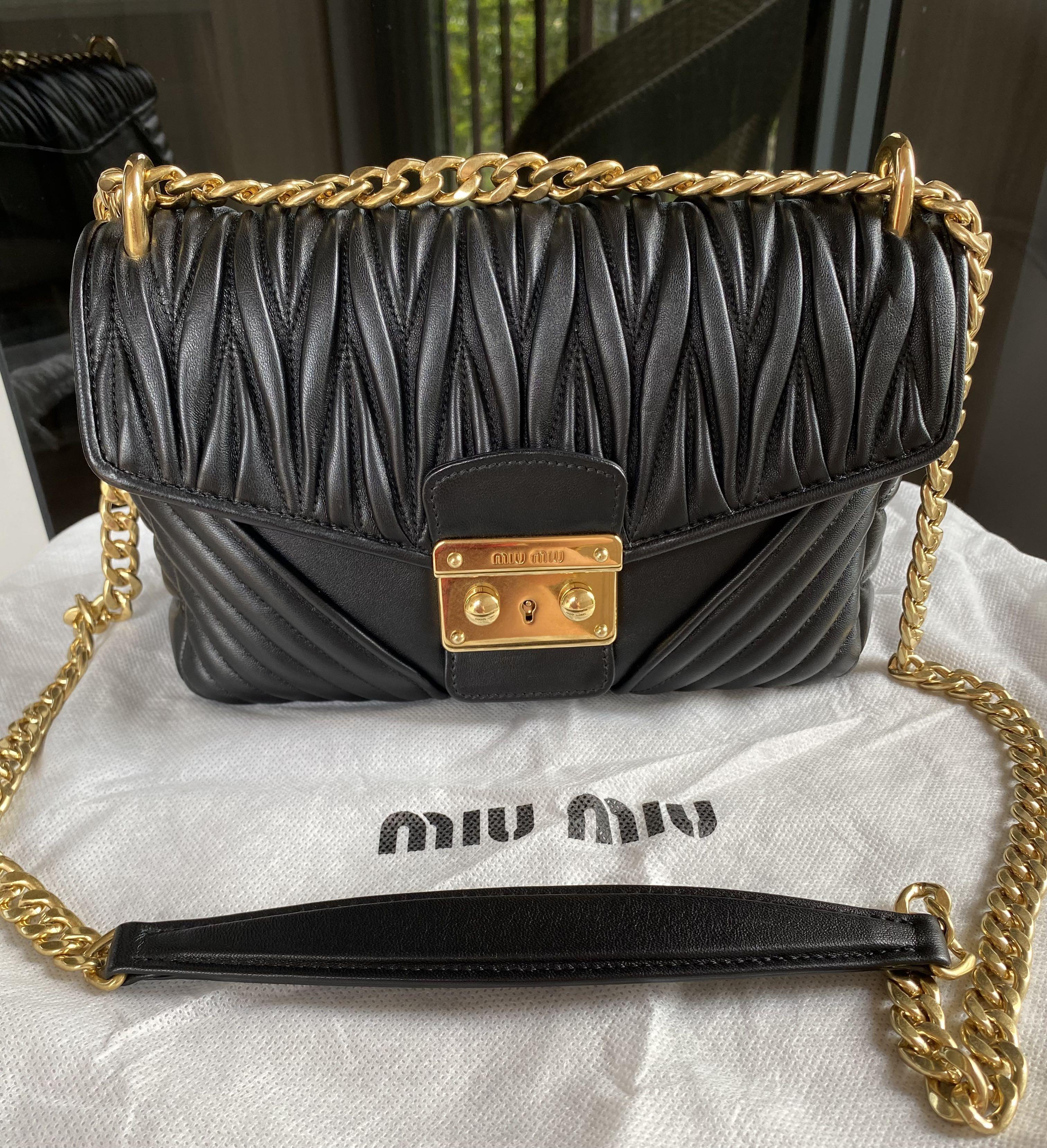 Miu Miu, Bags, Authentic Miu Miu Sling Bag In Leather