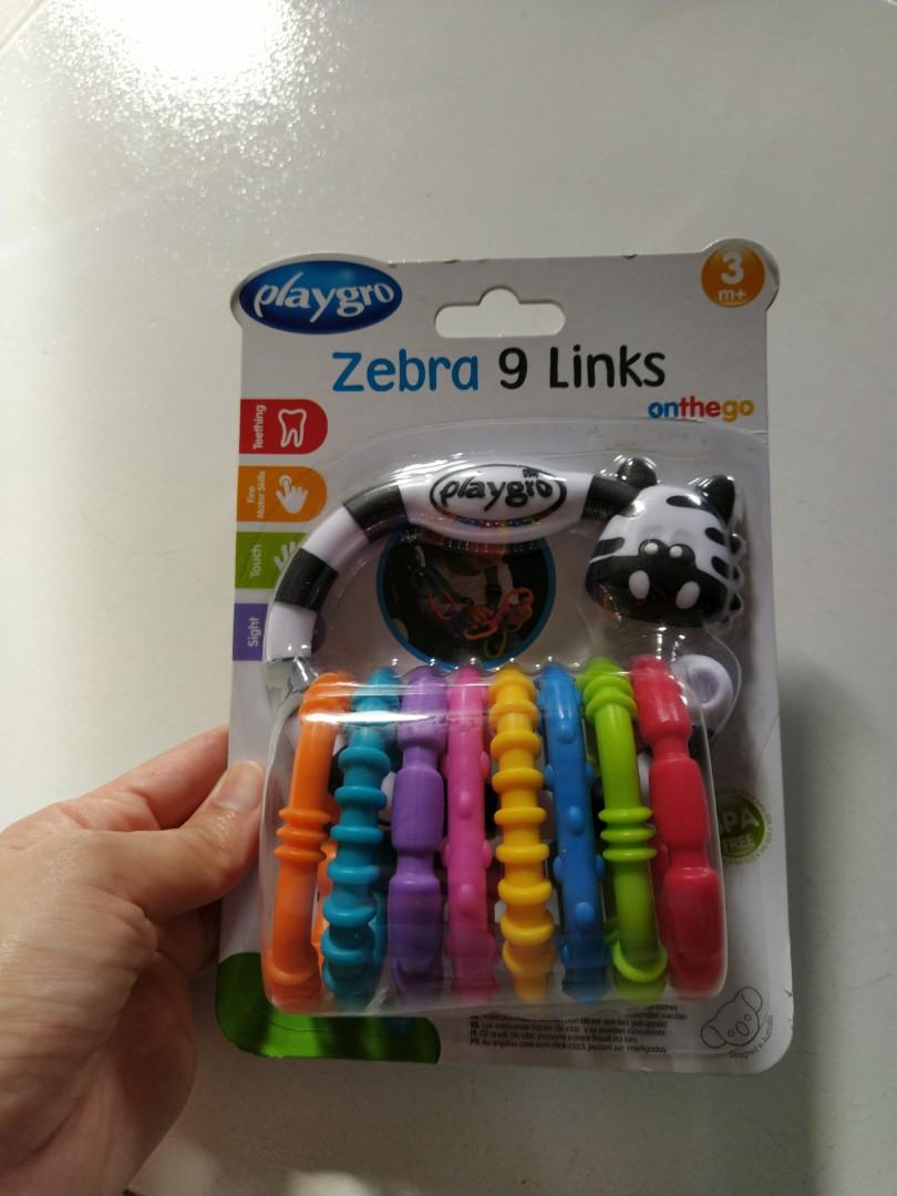 Mothercare Playgro Zebra Teething Teether Rings Babies Kids