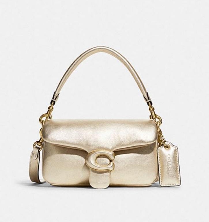 New Coach Gold Color Tabby Original Limited Edition Collection PILLOW TABBY SHOULDER BAG 18 Tabby Shoulder Crossbody Bag For Women Come With Complete