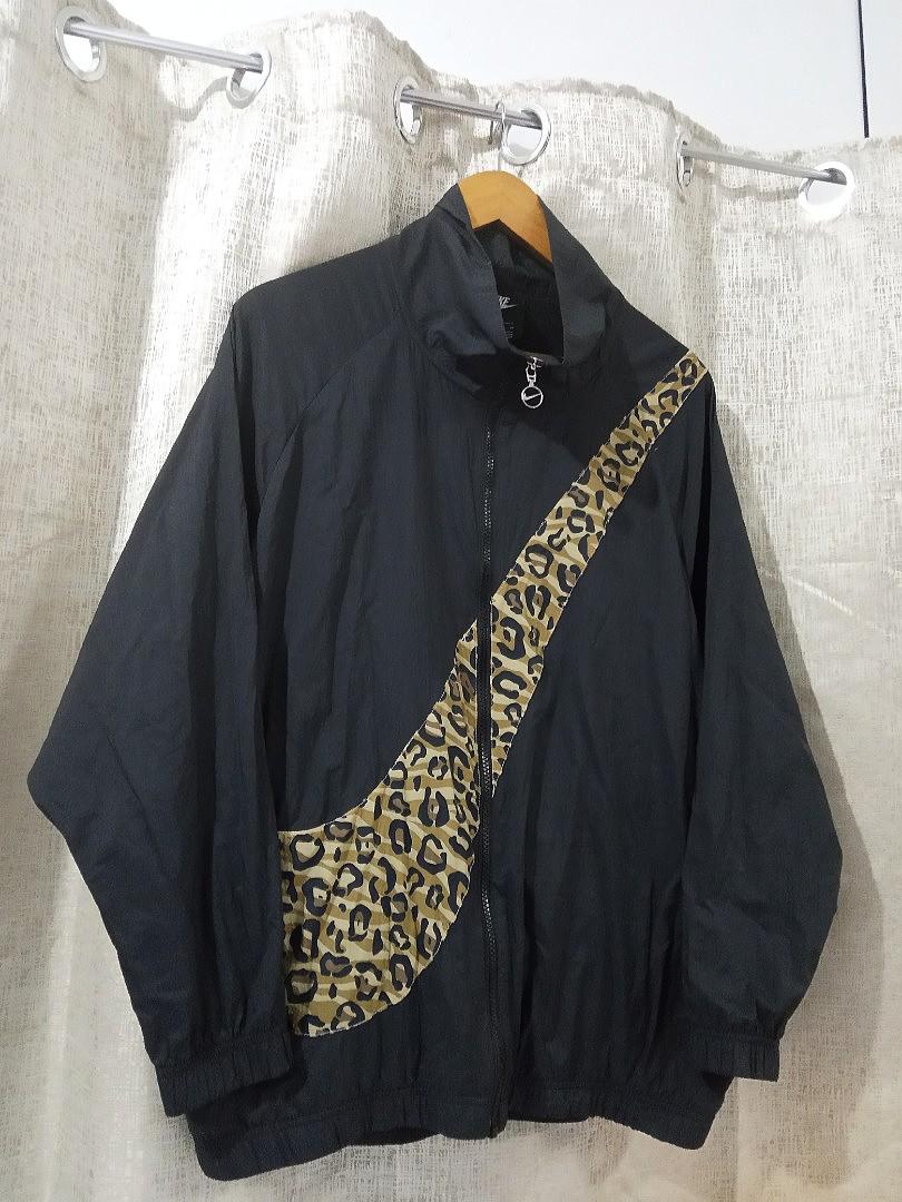 NIKE BIG SWOOSH ANIMAL PRINT JACKET Women s Fashion Activewear on Carousell