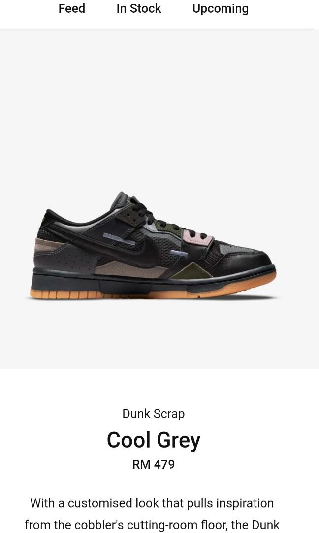 Nike Sunk Scrap Cool Grey SKU: DB0500-001, Men's Fashion, Footwear