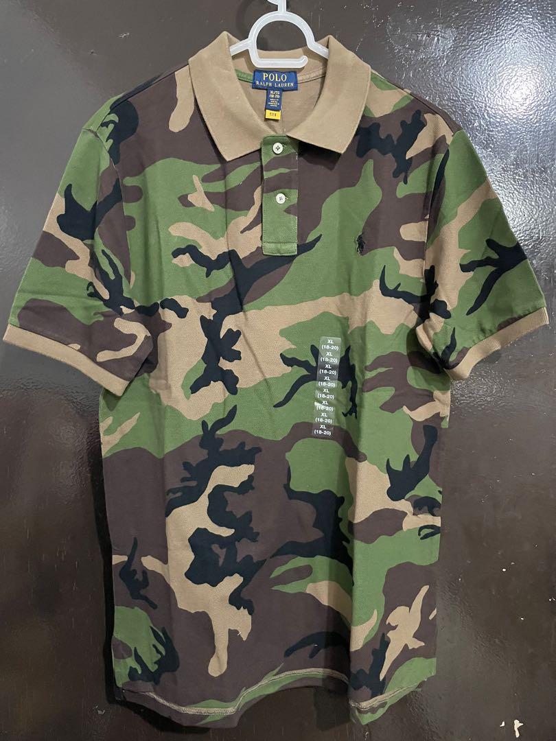 Polo Ralph Lauren RL Camouflage Polo Shirt, fits Medium for Men, Men's  Fashion, Tops & Sets, Tshirts & Polo Shirts on Carousell