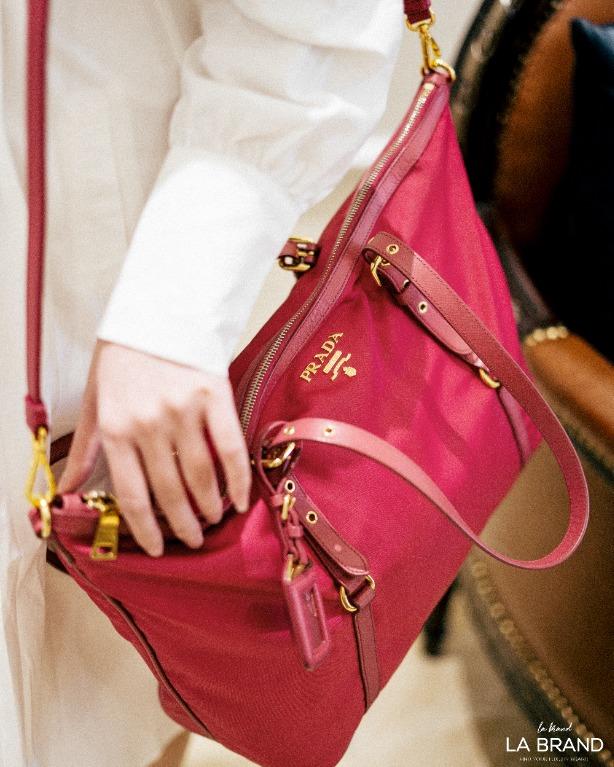 PRADA Pink Nylon Tote Bag BR4997
