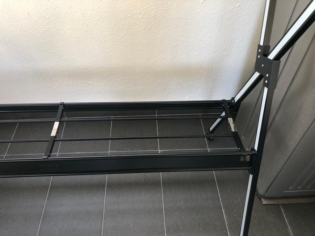 Premium aluminium foldable laundry rack with wheels, Furniture & Home