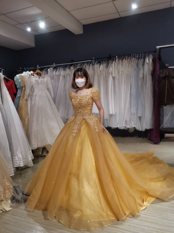 Yellow gold online ball gown