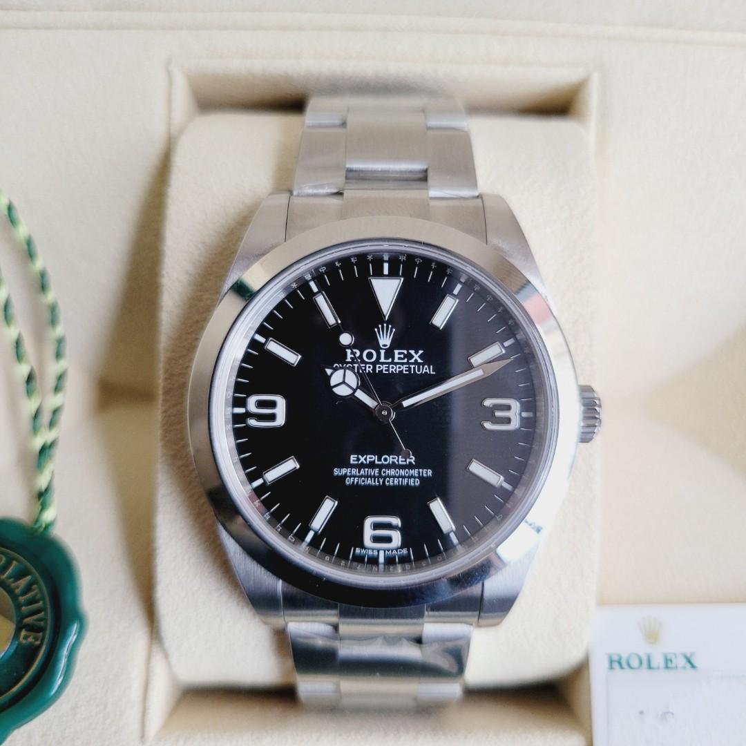 Rolex Explorer 1 39mm 2018 Local AD, Luxury, Watches on Carousell