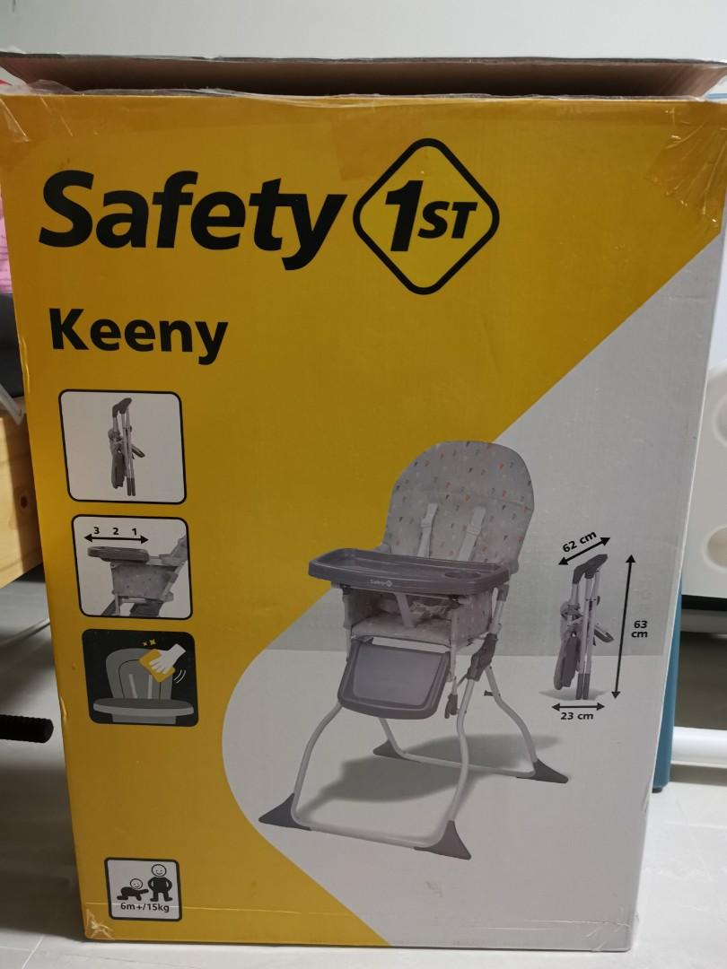 Safety 1st Kenny Folding High Chair Warm Grey, Babies & Kids, Baby