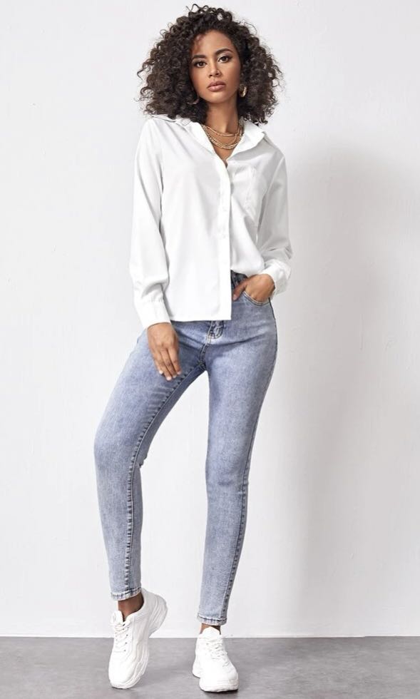 shein white tee