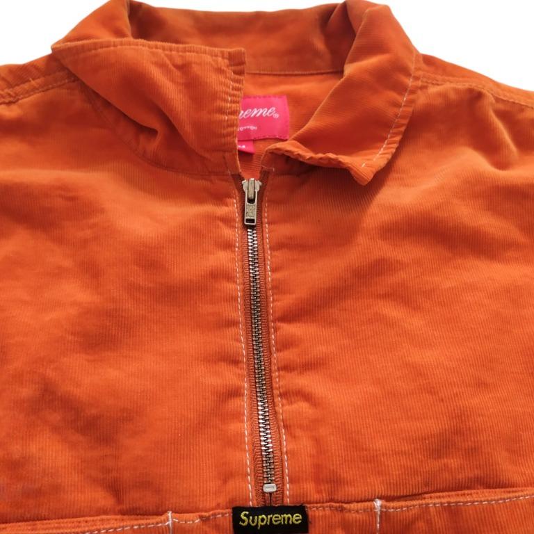 SUPREME SS18 CORDUROY HALF ZIP | ORIGINAL, Fesyen Pria, Pakaian