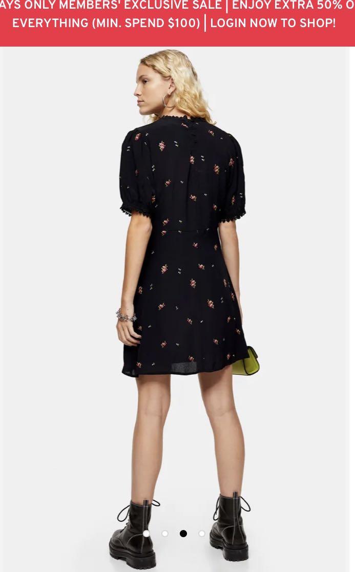 Topshop embroidered floral dress, Women's Fashion, Dresses & Sets, Dresses  on Carousell