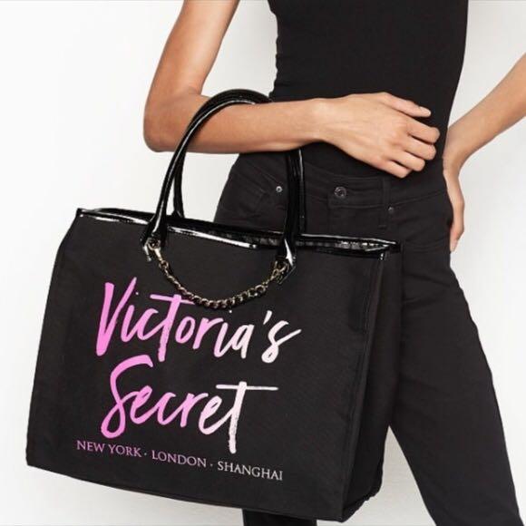 Victoria's Secret Canvas tote bag, Luxury, Bags & Wallets on Carousell